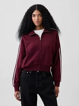 VintageSoft Oversized Mockneck Zip Jacket — reference image